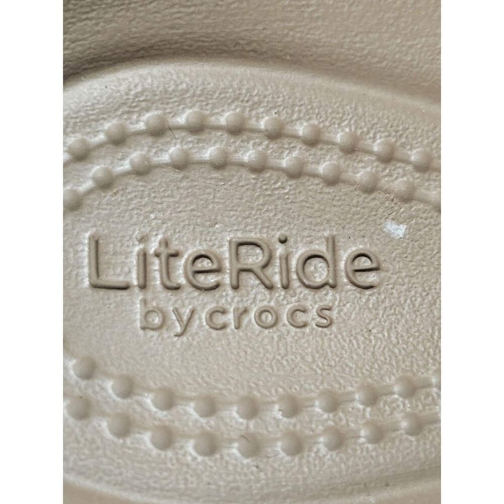 Crocs Brooklyn Buckle Strap Wedge Platform Sandals Beige Women's Size 9 - Picture 10 of 12